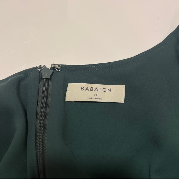 Aritzia Babaton Adjustable Strap V Neck Jumpsuit w/Pockets Dk Green Sz: 0 - Picture 11 of 13